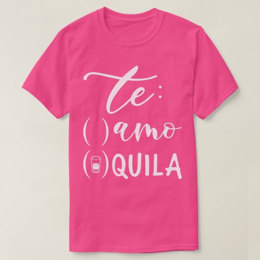 Amo Te Quila Bachelorette Party 2 T-shirt (Design voorkant)