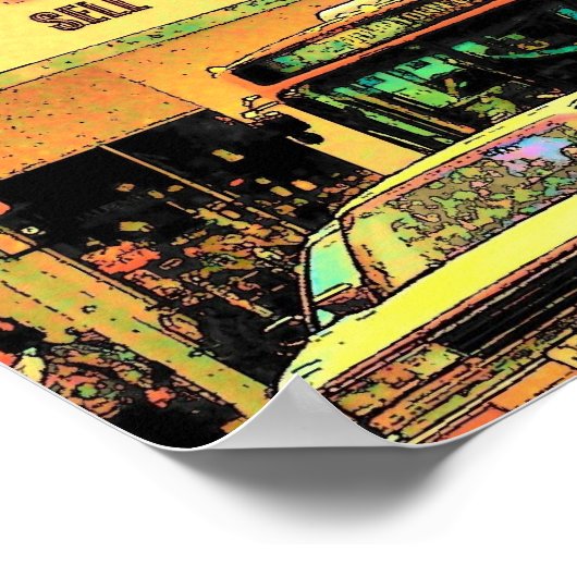 Amoba op Sunset-Poster Poster (Hoek)