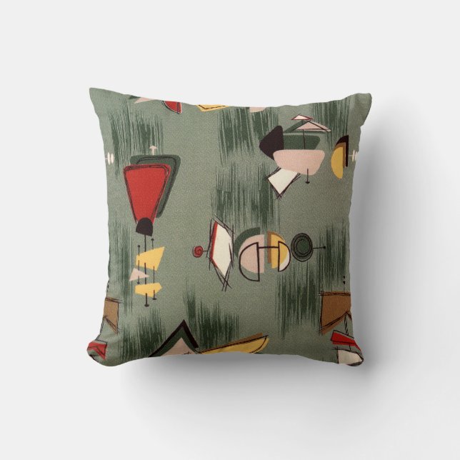 AMOEBA 5 MoJo GRAY GREEN Pillow Kussen (Voorkant)