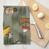AMOEBA 5 MoJo Kitchen Towel GRAY GREEN Theedoek (Quarter Fold)