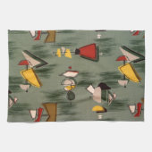 AMOEBA 5 MoJo Kitchen Towel GRAY GREEN Theedoek (Horizontaal)