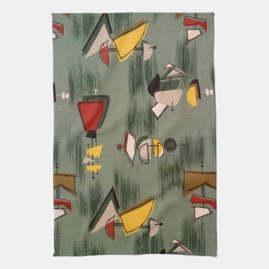 AMOEBA 5 MoJo Kitchen Towel GRAY GREEN Theedoek (Verticaal)