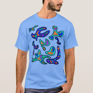 amoeba blauw 1 t-shirt