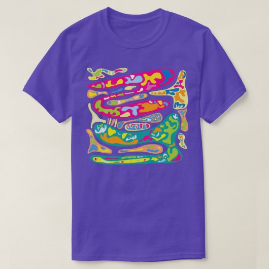 amoeba crayons flat t-shirt (Design voorkant)
