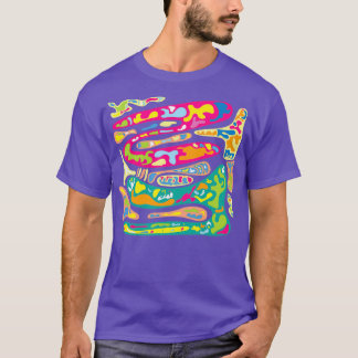 amoeba crayons flat t-shirt