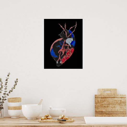 Amoeba Minx: aderen en vaten Poster (Keuken)