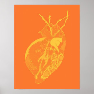 Amoeba Minx: Tangerine huid Poster