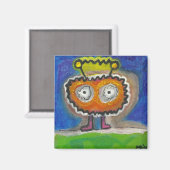 amoebavrouwmagneet magneet (Voorkant / Achterkant)