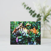 Amoer Tiger pc arc4 Briefkaart (Staand voorkant)