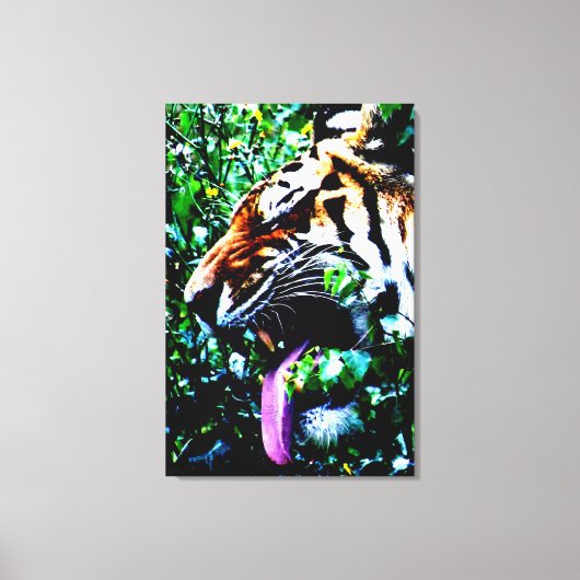 Amoer Tijger 24x36 (60x90cm) waca Canvas Afdruk (Voorkant)
