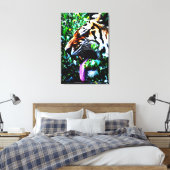 Amoer Tijger 24x36 (60x90cm) waca Canvas Afdruk (Insitu (Slaapkamer))