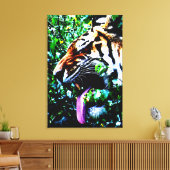 Amoer Tijger 24x36 (60x90cm) waca Canvas Afdruk (Insitu (Woonkamer))