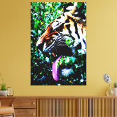 Amoer Tijger 40x60 (100x150cm) waccna Canvas Afdruk (Insitu (Woonkamer))