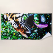 Amoer Tijger btm Strandlaken (Voorkant)