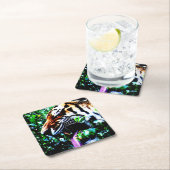 Amoer tijger coastercna kartonnen onderzetters (Insitu)