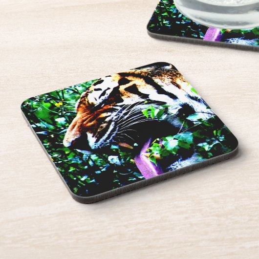 Amoer tijger coastercnm bier onderzetter (Linkerzijde)