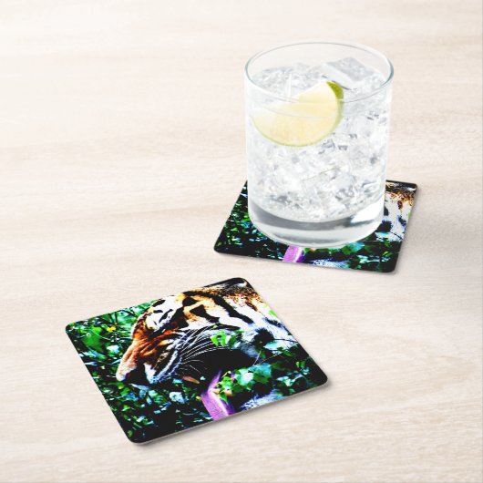 Amoer tijger coastercnm kartonnen onderzetters (Insitu)