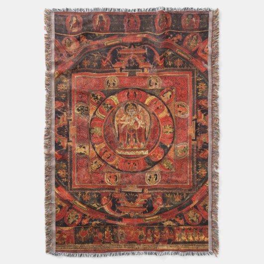 Amogapasha Mandala Thangka Deken (Voorkant Verticaal)