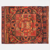 Amogapasha Mandala Thangka Fleece Deken (Voorkant (Horizontaal))