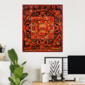 Amogapasha Mandala Thangka Poster (Thuiskantoor)