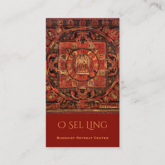 Amogapasha Thangka Boeddhistische Retraite Visitekaartje (Voorkant)