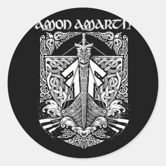 amon Amarth-ontwerp voor ventilatoren Ronde Sticker (Voorkant)