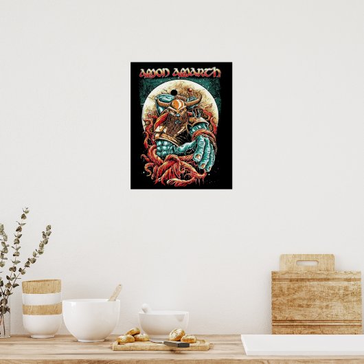 Amon Amarth Retro Faded Typografie Art Poster (Keuken)