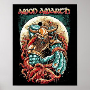 Amon Amarth Retro Faded Typografie Art Poster