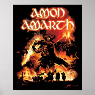 Amon Amarth Retro Fan Art-gedenkmodel Poster