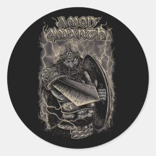 Amon Amarth Retro Fan Design Ronde Sticker