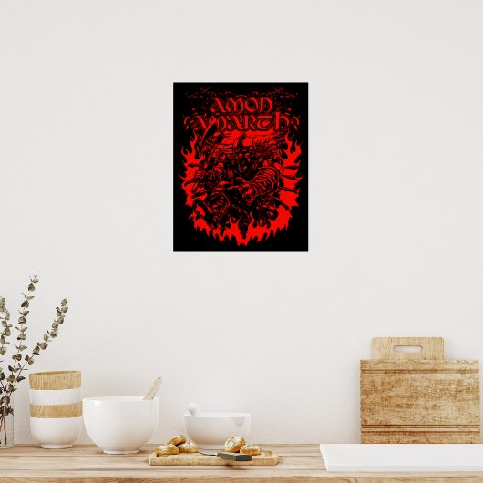 Amon Amarth Retro Pastel Tribute Poster (Keuken)