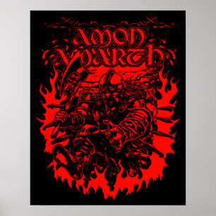 Amon Amarth Retro Pastel Tribute Poster