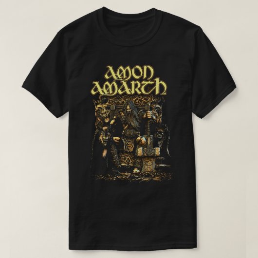 Amon Amarth Thor Band Officiële Logo T-shirt (Design voorkant)