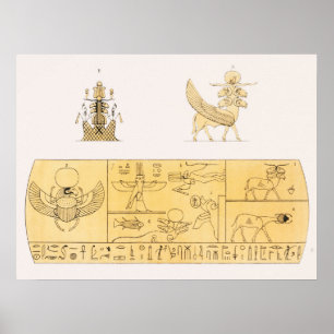 Amon, Amon-ra illustratie van Pantheon Egyptien Poster
