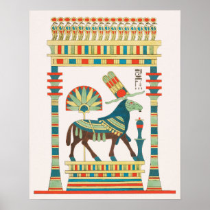 Amon, Amon-ra illustratie van Pantheon Egyptien Poster