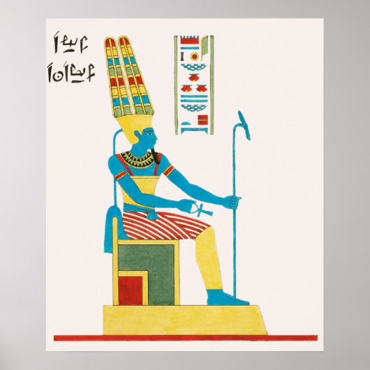 Amon, Amon-ra illustratie van Pantheon Egyptien Poster (Voorkant)