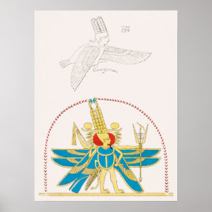 Amon-Ra, Koning van de God illustratie van Pantheo Poster