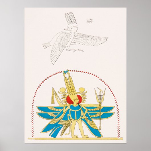 Amon-Ra, Koning van de God illustratie van Pantheo Poster (Voorkant)