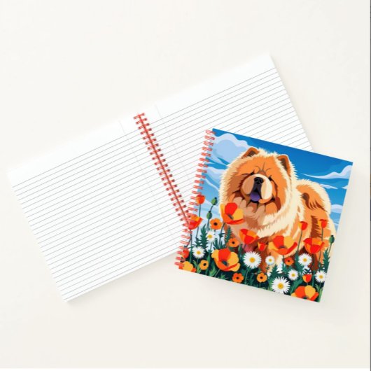 AMONG THE POPPIES Chow  Notitieboek