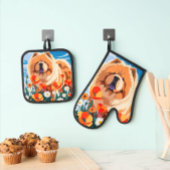 AMONG THE POPPIES Chow Ovenwant & Pannenlap Set