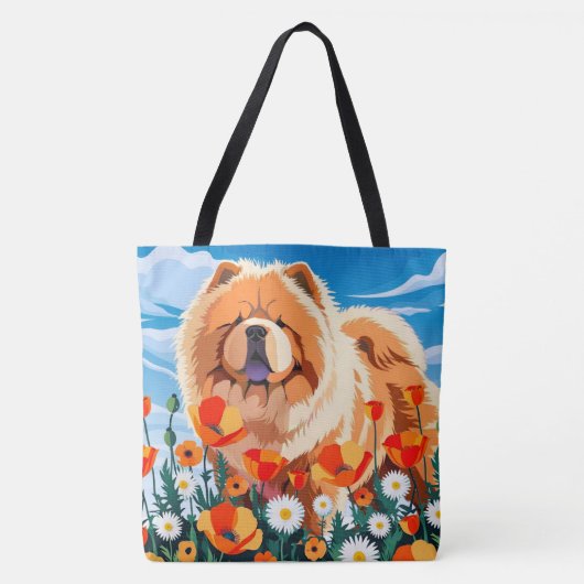 AMONG THE POPPIES Chow Tote Bag (Voorkant)
