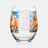 AMONG THE POPPIES Chow Wijnglas Zonder Voet (Rechts)