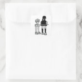 Among Us Denji & Asa  Vierkante Sticker (Tas)
