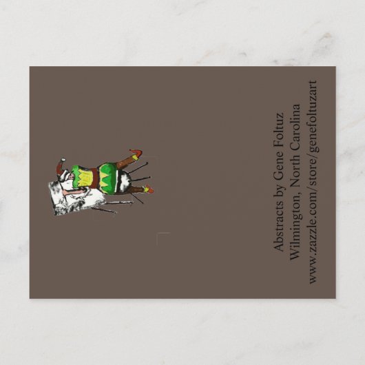 Amor - Abstract door Gene Foltuz Mini Print Briefkaart (Achterkant)