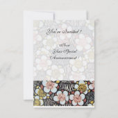 Amor and Psyche as Children Wedding Party Monogram Kaart (Achterkant)