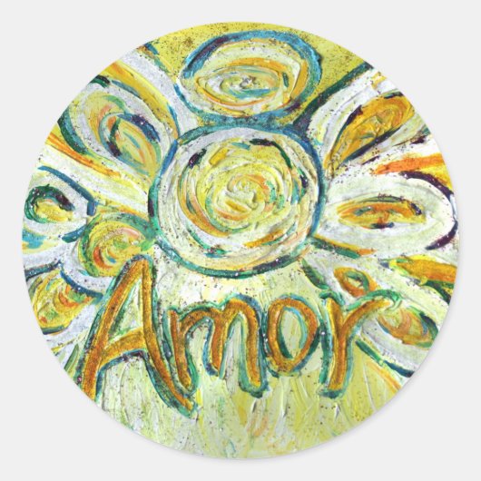 Amor Angel Inspirerend Word Art Custom Stickers (Voorkant)