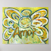 Amor Angel Inspirerend Word Art Print Poster