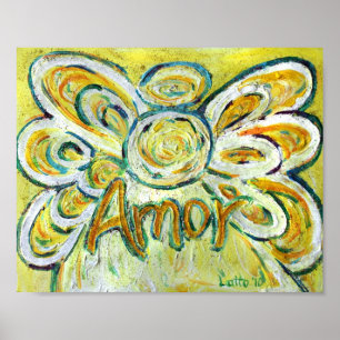 Amor Angel Inspirerend Word Art Print Poster