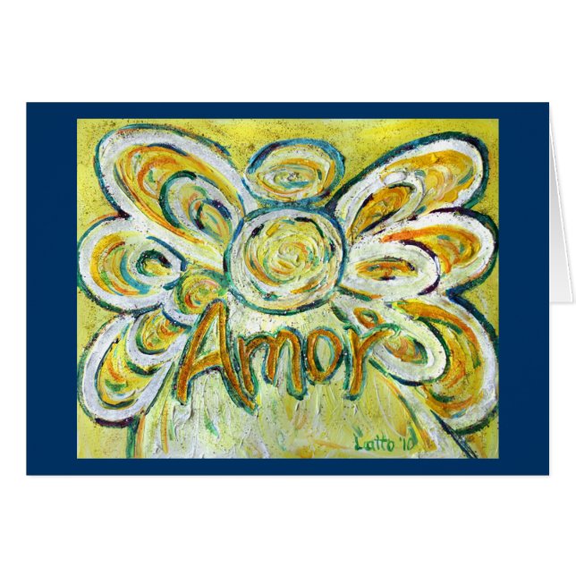 Amor Angel Wenskaart (Voorkant Horizontaal)