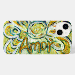 Amor Angel Word Art Aangepaste iPhone Case